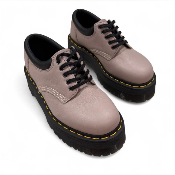 Dr. Martens Shoes - NEW Dr. Martens 8053 Pisa Leather Quad Platform Oxfords Lace-Up Vintage Taupe, 5